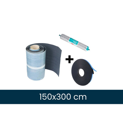 Kit d’installation pour 1 x Fenêtre de toit incliné 150x300cm (pour un toit en tuiles)