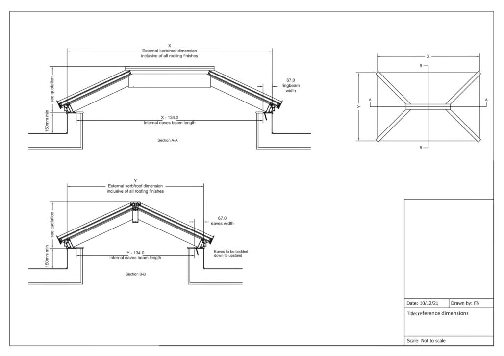 Lanterneau Regulier 100 x 200cm