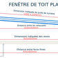 Fenêtre de toit plat 100 x 100 cm