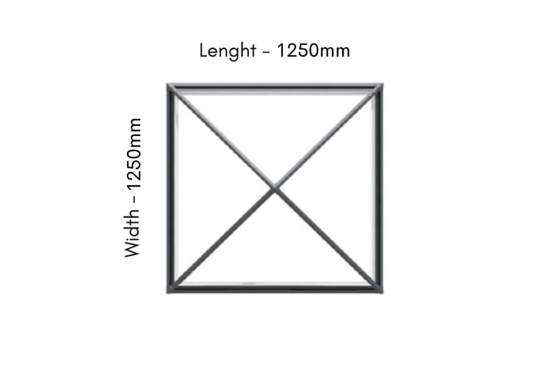 Lanterneau Pyramidal 125 x 125cm