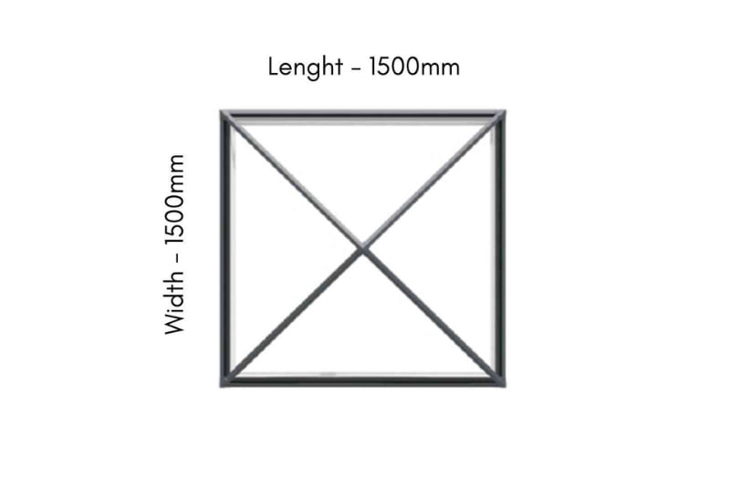 Lanterneau Pyramidal 150 x 150cm