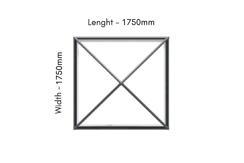 Lanterneau Pyramidal 175 x 175cm